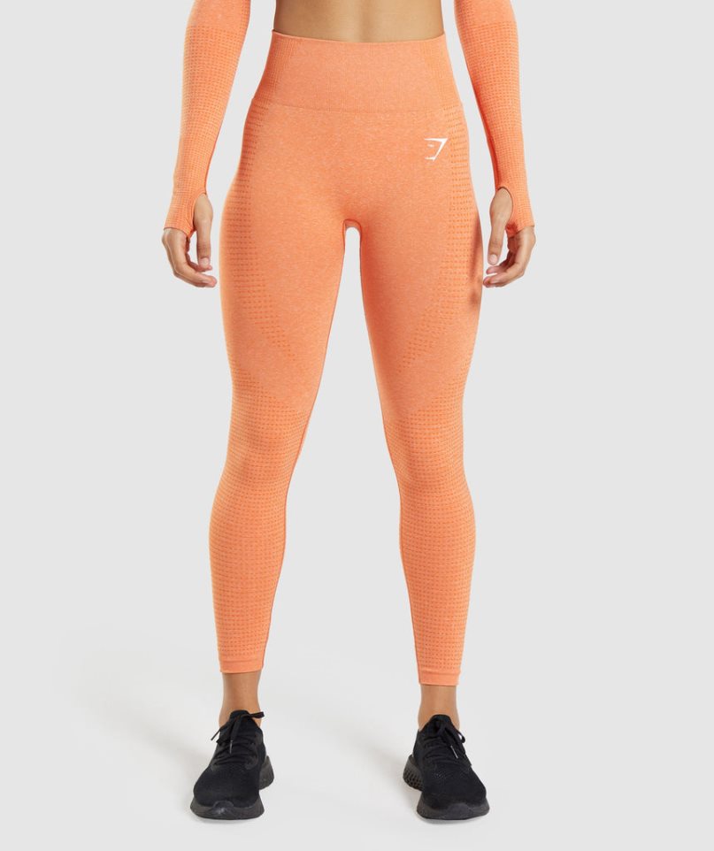 Women\'s Gymshark Vital Seamless 2.0 Leggings Orange | CA 31D76N